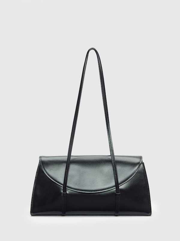 Elena Shoulder Bag - Black Leather
